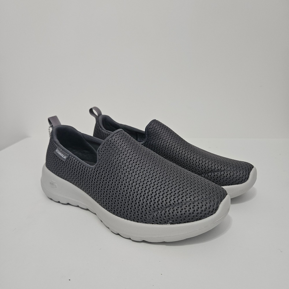 Skechers GoWalk Joy Women 8 Charcoal Grey Mesh Slip On Walking Shoes Comfort